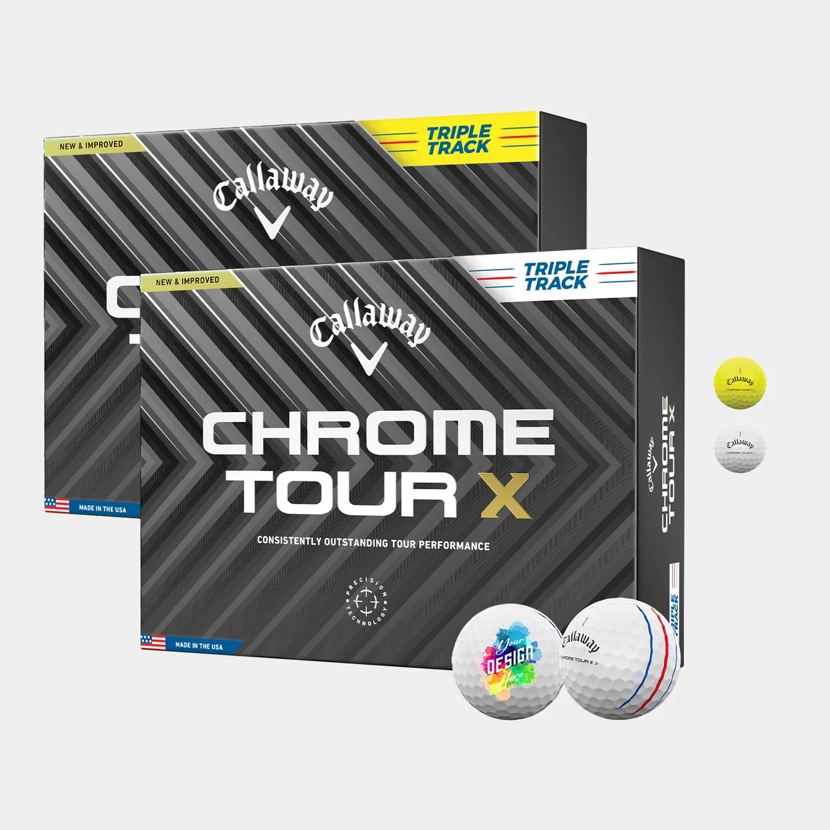 Callaway® 12 Pack Chrome Tour X Triple Track Golf Balls 1
