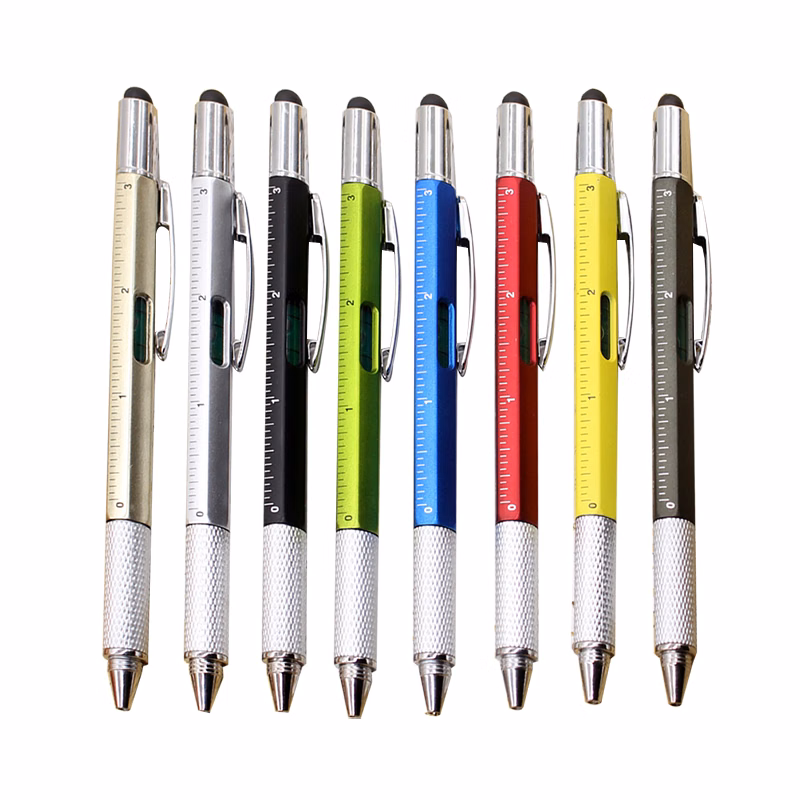 Stylus w/Ballpoint Pen, Ruler, Screwdriver & Level Tool