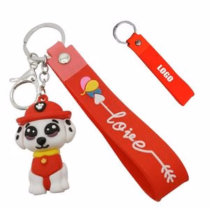 Adorable Pet Dog Puppet PVC Keychain Ring