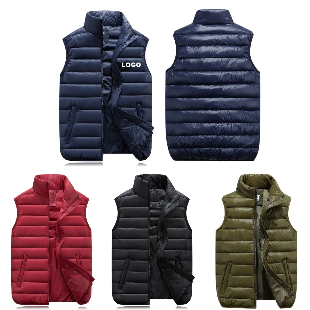 Mens Winter Cotton Down Vest 1