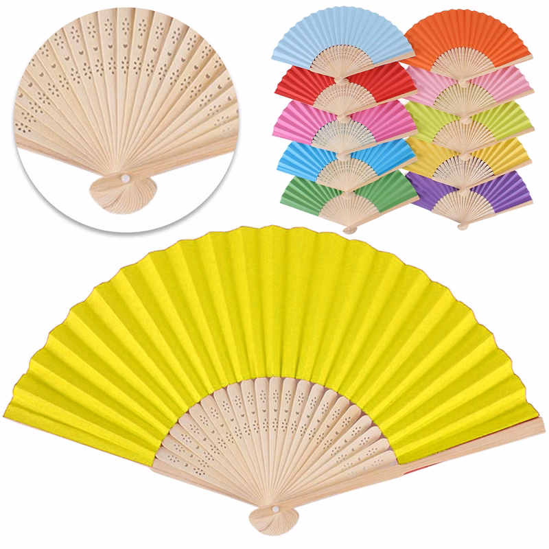 Patterned Bamboo Fan