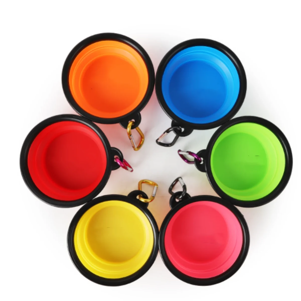 Full Color Collapsible Silicone Dog Bowls MOQ 100 PCS 1
