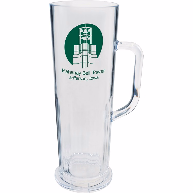 22oz Plastic German Style Tall Fluted Frankfurt Mug with Handle