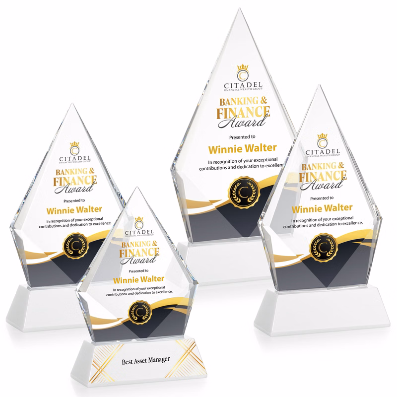 Shelton VividPrint™ Award on Newhaven Base - White