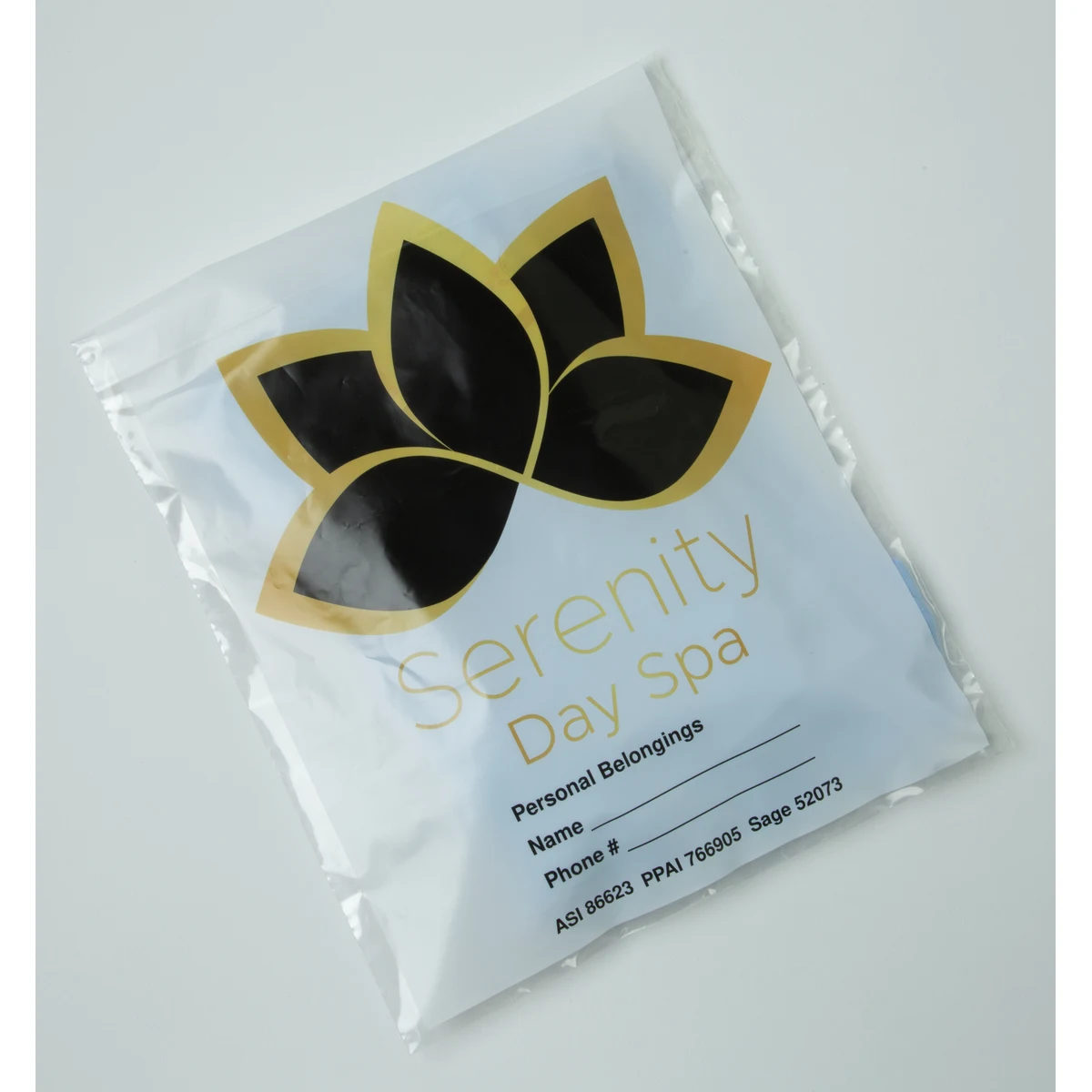 Clear Peel & Seal White Underlay 1-Sided Plastic Bag (10" x 11.5") 1
