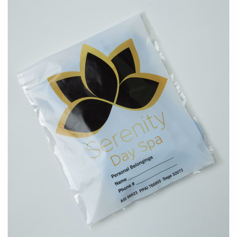Clear Peel & Seal White Underlay 1-Sided Plastic Bag (10" x 11.5")