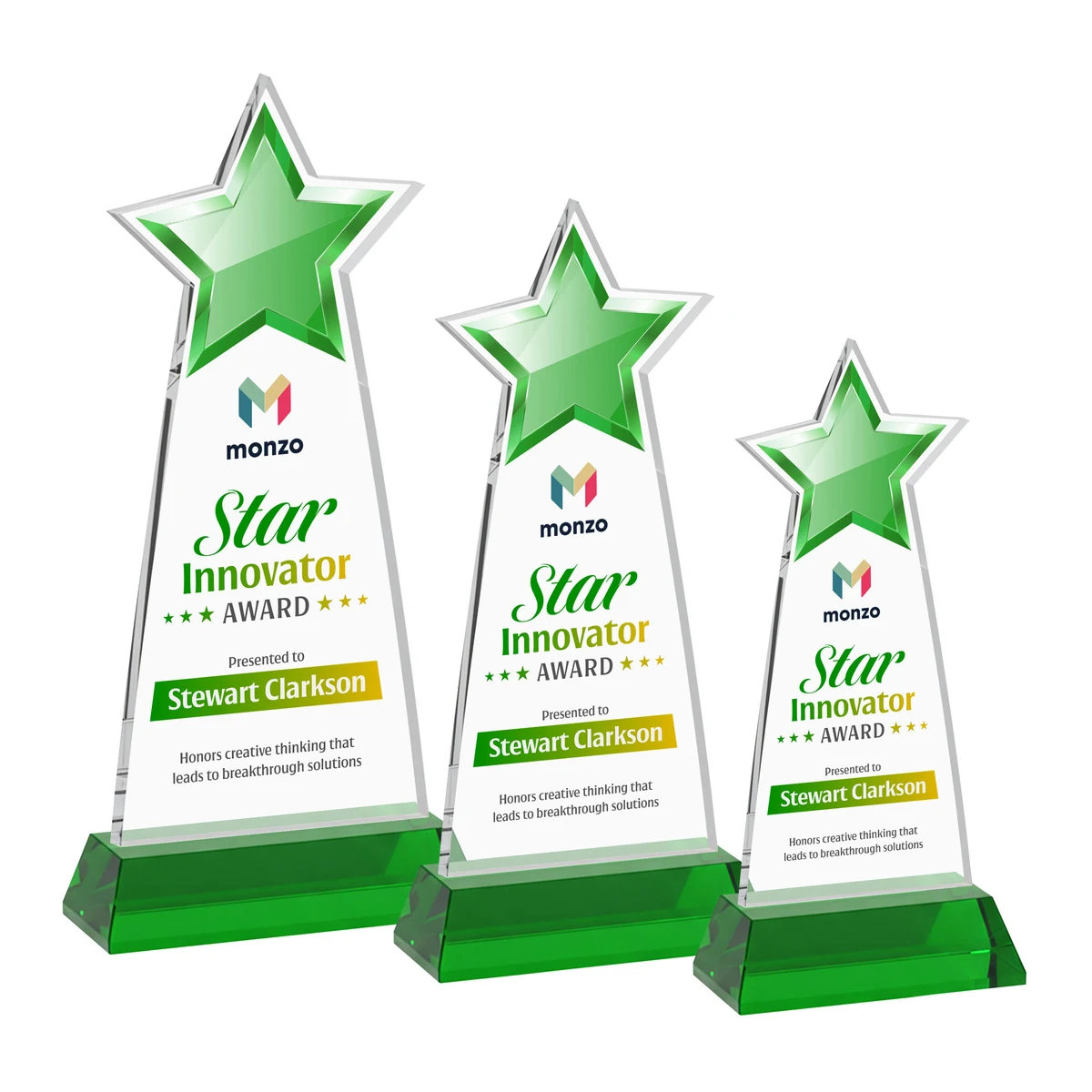 Starlite VividPrint™ Award on Hartford Base - Green 1
