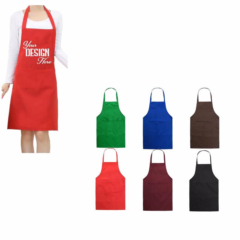 Polyester Cooking Crafting Apron With Pockets