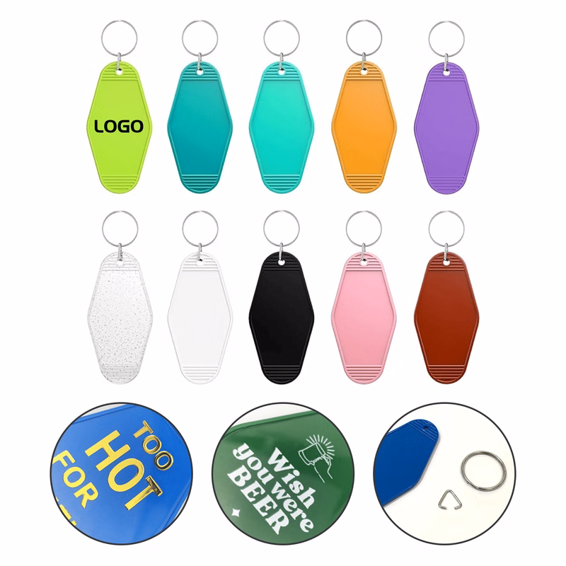 Personalized Acrylic Branded Hotel Motel Numbered Key Fob