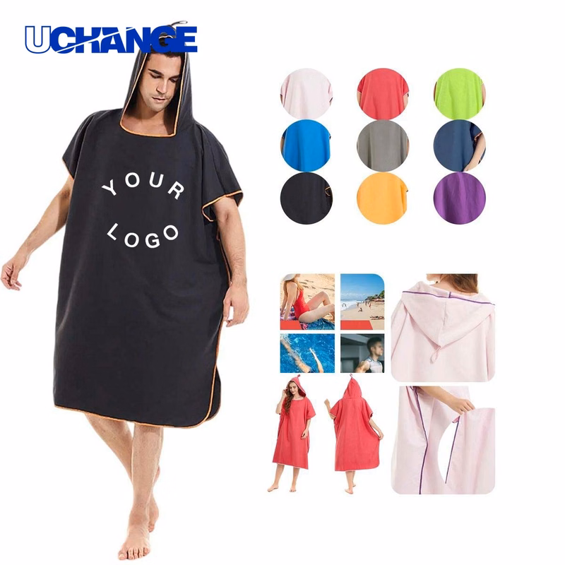 Breathable Poncho with Soft Microfiber Material for Travel