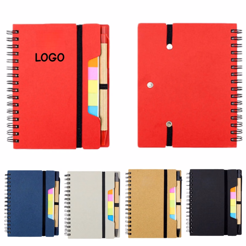 Custom Logo Sticky Notes With Pen Memo Pad Set