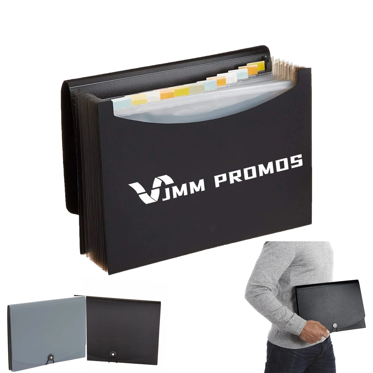 Expanding Organizer File Folder Letter Size Black 1