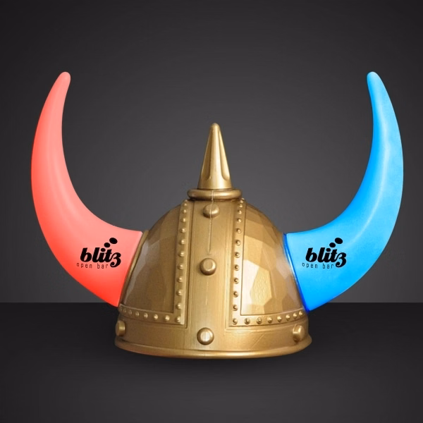 Viking helmet with light-up horns