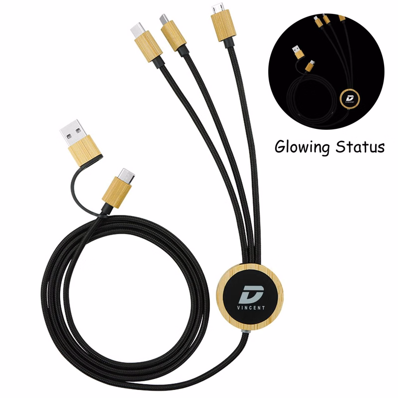 2-in-3 Multi-Functional Glowing Charging Cable