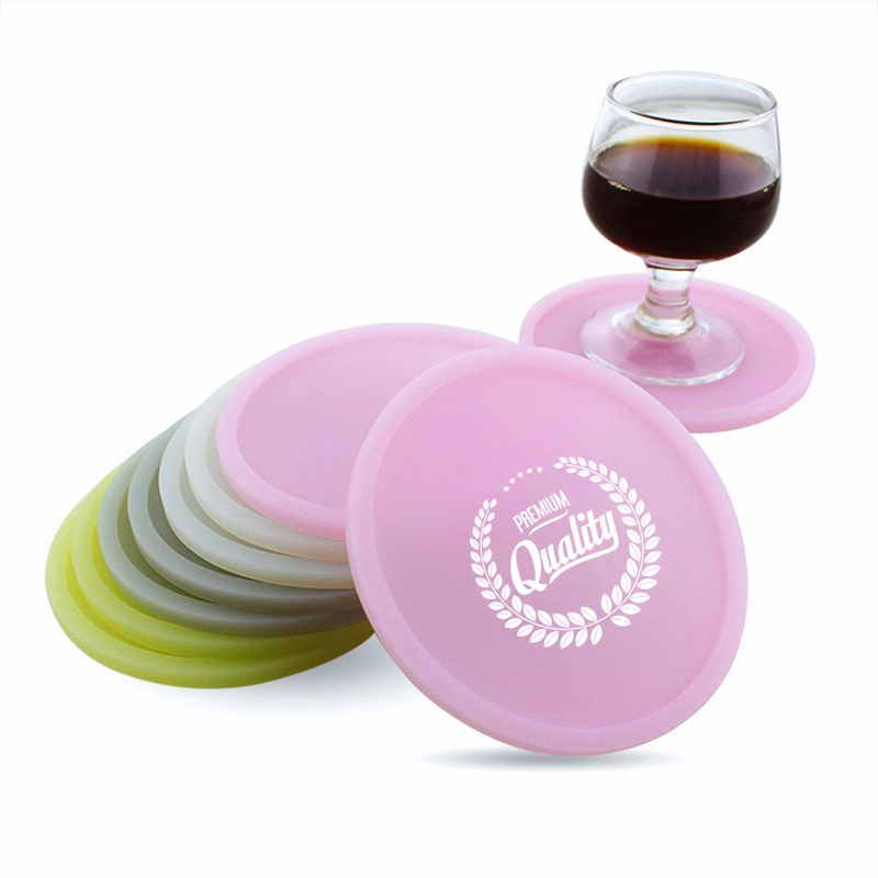 4 Inches Round Silicone Luminous Coasters