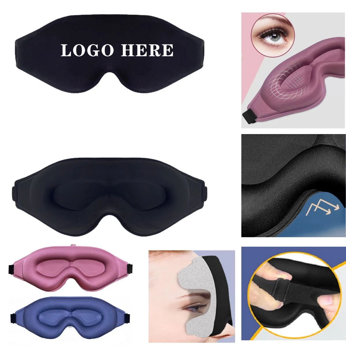 3D Contoured Sleep Eye Mask for Total Light Blocking 1