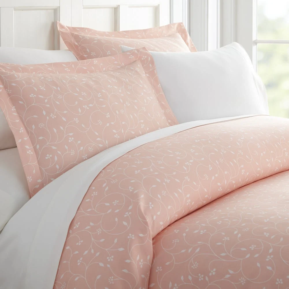 Duvet Cover Sets - Pink Bud King 3 Piece 1