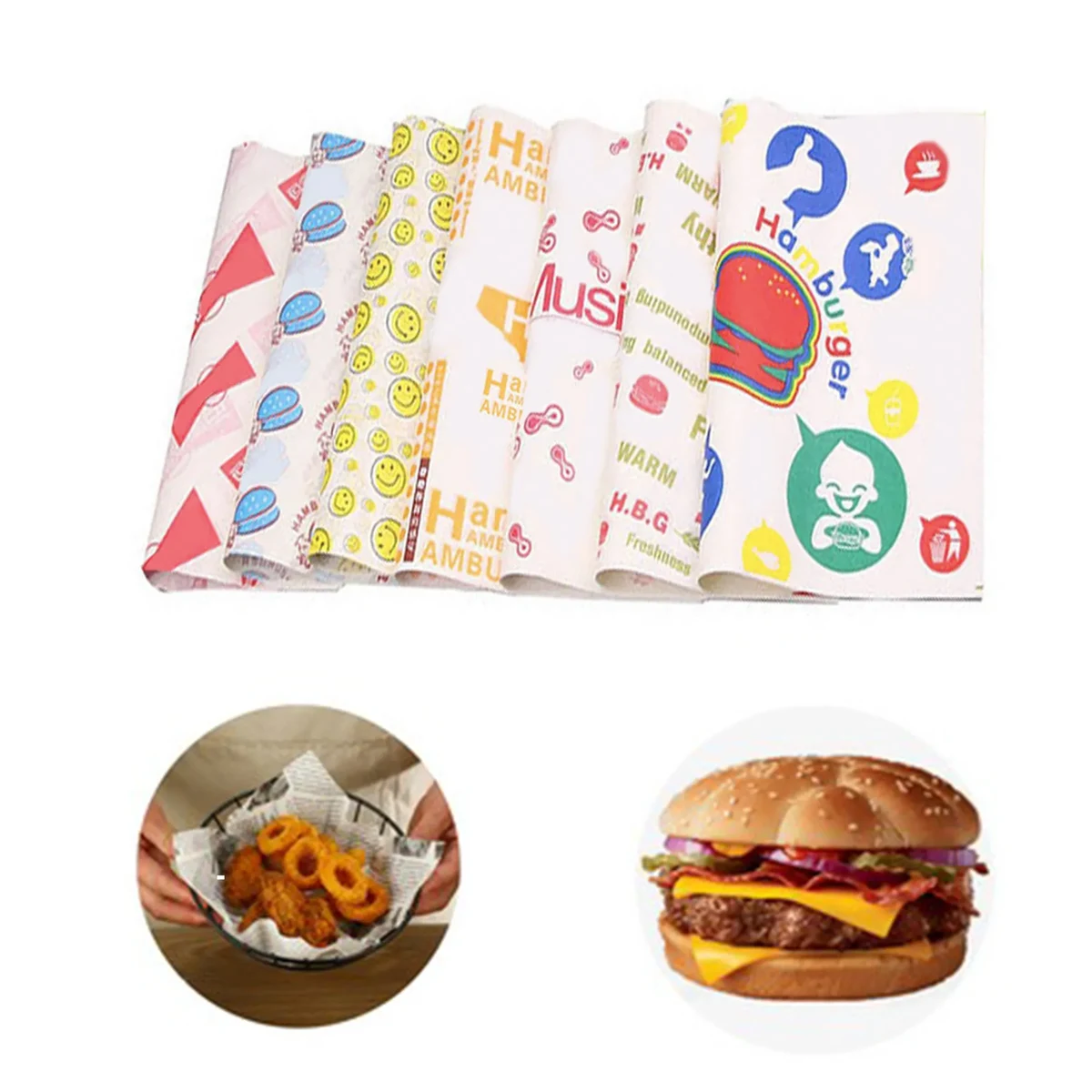 Custom Grease Resistant Food Wrappping Wax Paper 1