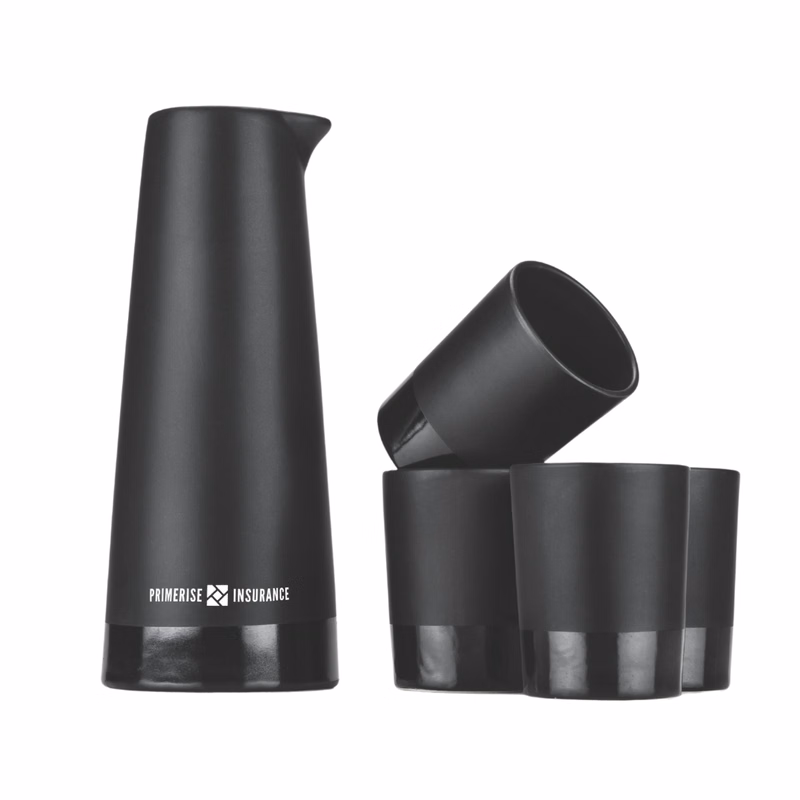 Viski® 5-Piece Stoneware Sake Set