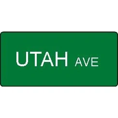 18" x 6" Custom Street Signs with reflective vinyl lettering on one side. 1