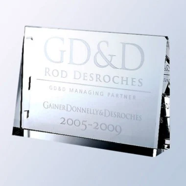 Optical Crystal Horizontal Rectangle Award - Medium 1
