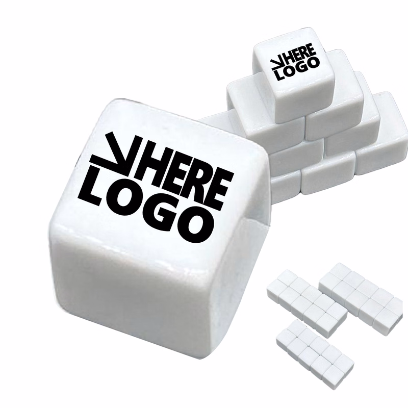 0.8" Acrylic Dice White Custom MOQ 100