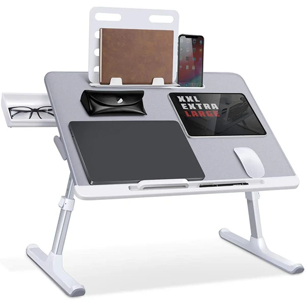 Foldable Laptop Table with Storage Drawer 1