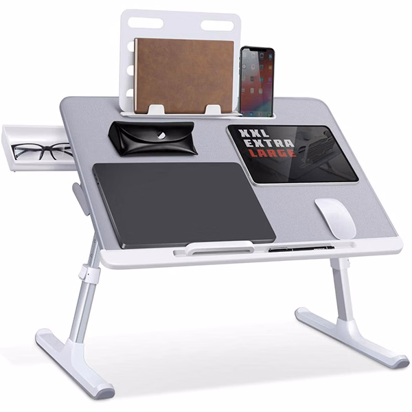Foldable Laptop Table with Storage Drawer