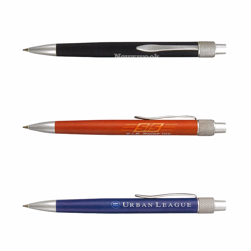 Apollo-III Matte Ballpoint Pens with Textured Accents