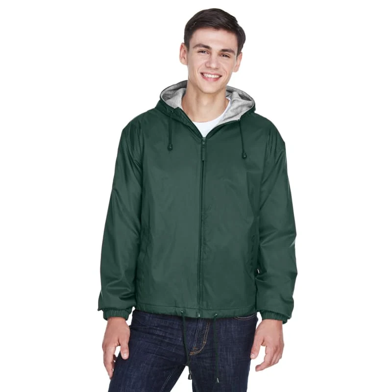 UltraClub Adult Fleece-Lined Hooded Jacket 1