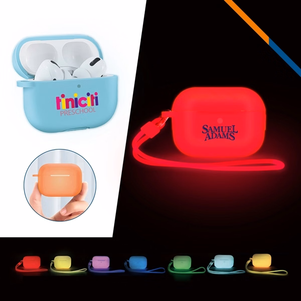 Custom Glow in the Dark Silicone Earbuds Case — Protective Tech Travel Gift