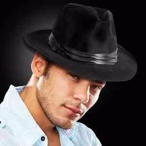 Black Felt Fedoras