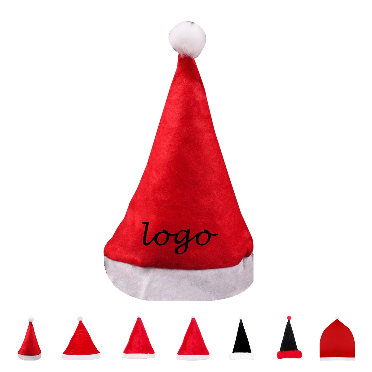 Non-woven fabric or Plush Christmas Hats 1