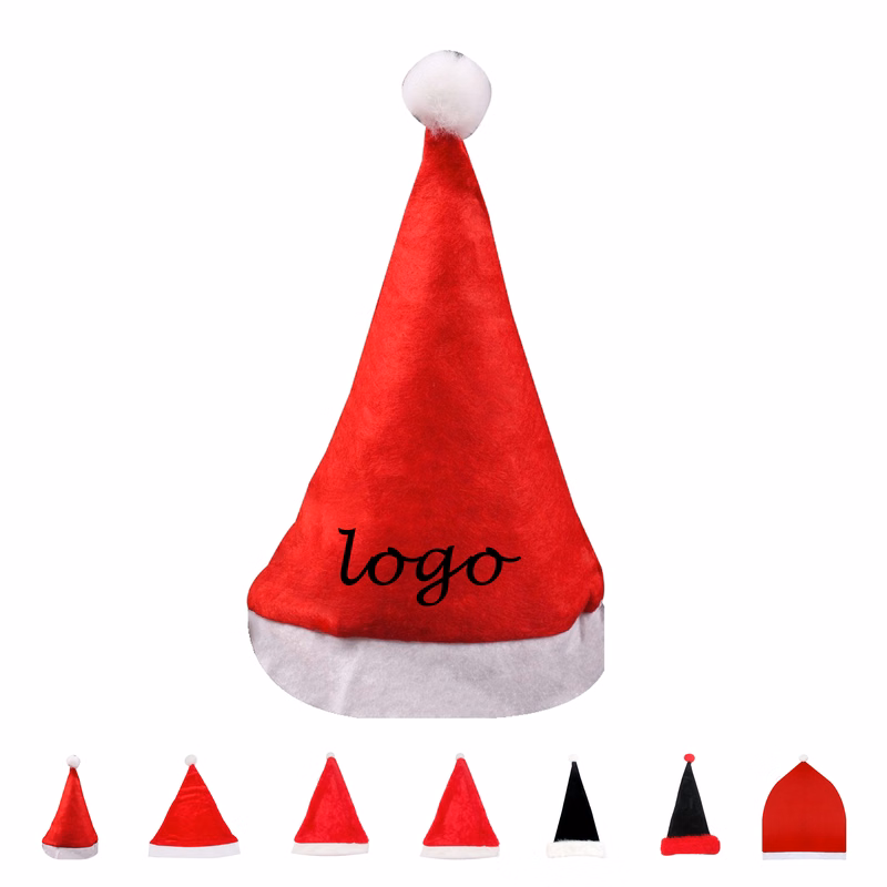 Non-woven fabric or Plush Christmas Hats