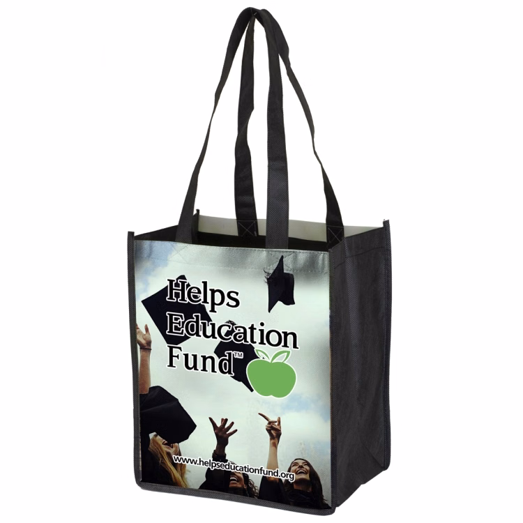 8"W x 10"H x 4"Gusset - "TYSON" Full Color Import Air Ship Glossy Lamination Grocery Shopping