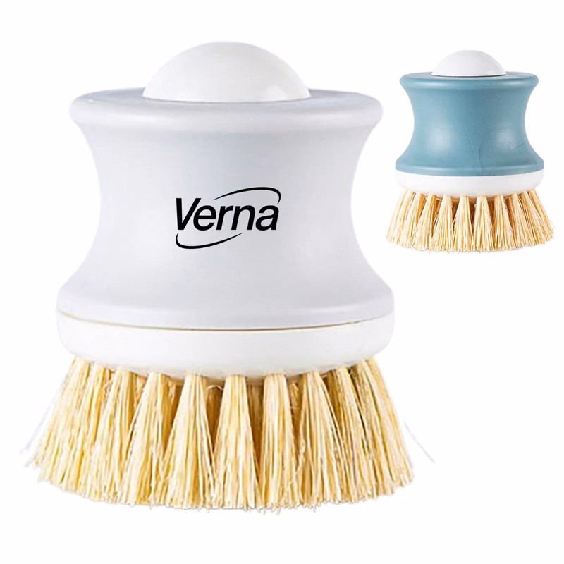 Kitchen Plastic Sisal Dish Brush w/ Handle