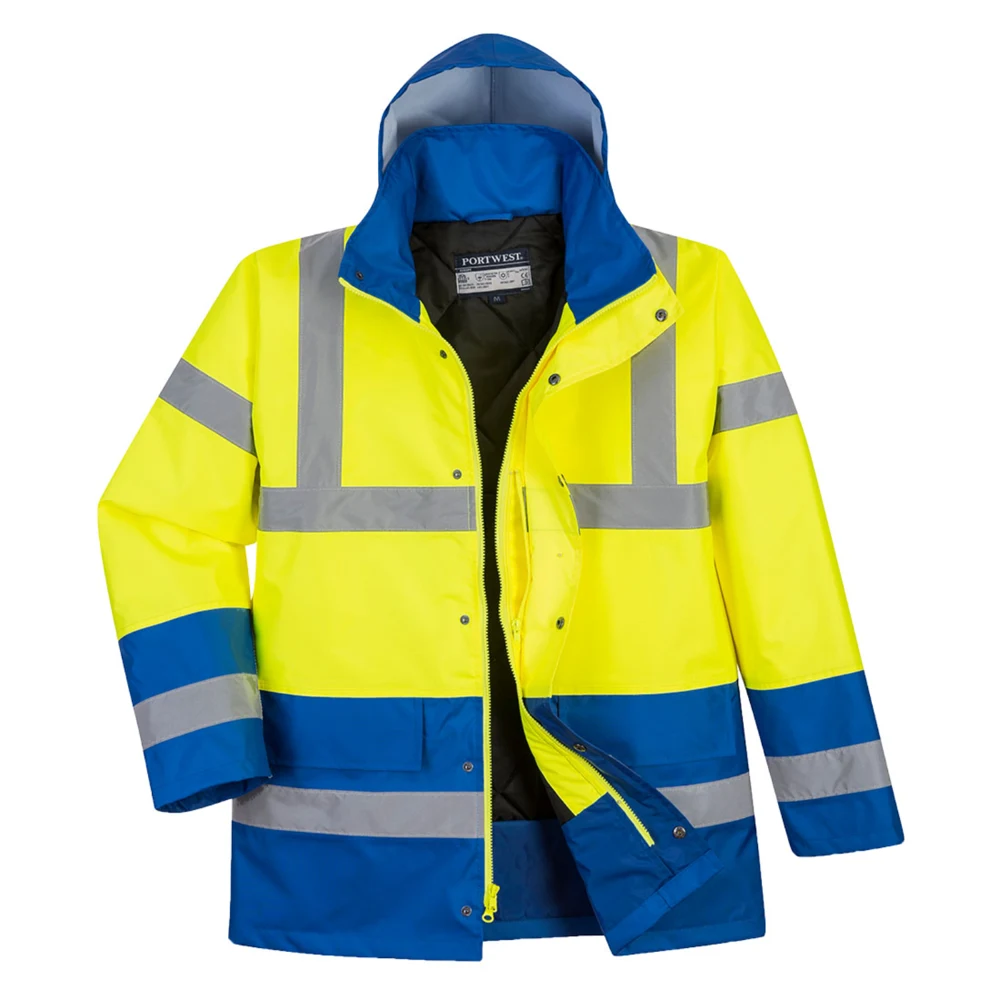 PORTWEST® Insulated Waterproof Hi-Vis Contrast Winter Traffic Jacket 1