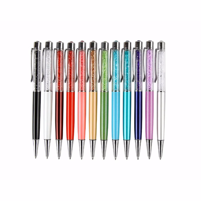Metal Twist Crystal Ballpoint Pen