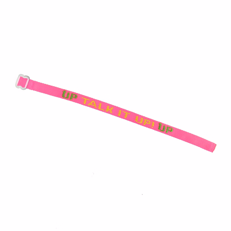 1/2" Woven Wristband w/ Clear Slide Closure - "Platinum" Weave