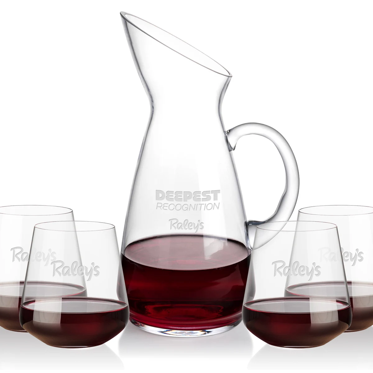 Taroni Carafe & Cannes Stemless Wine 1