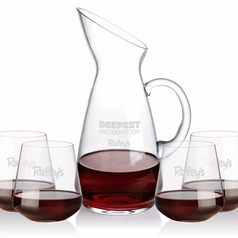 Taroni Carafe & Cannes Stemless Wine