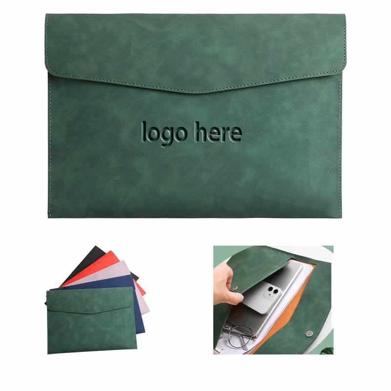 MOQ 100 pcs PU Leather Portfolio
