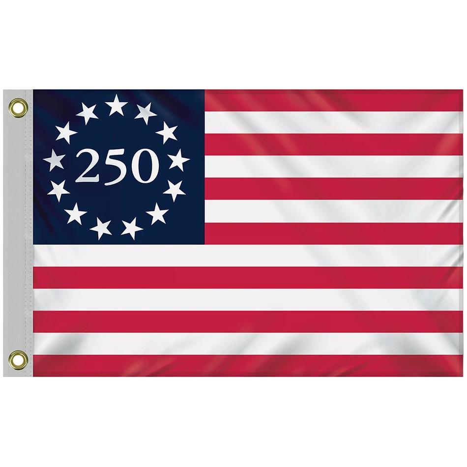 2' X 3' BETSY ROSS AMERICA 250TH OUTDOOR NYLON FLAG 1
