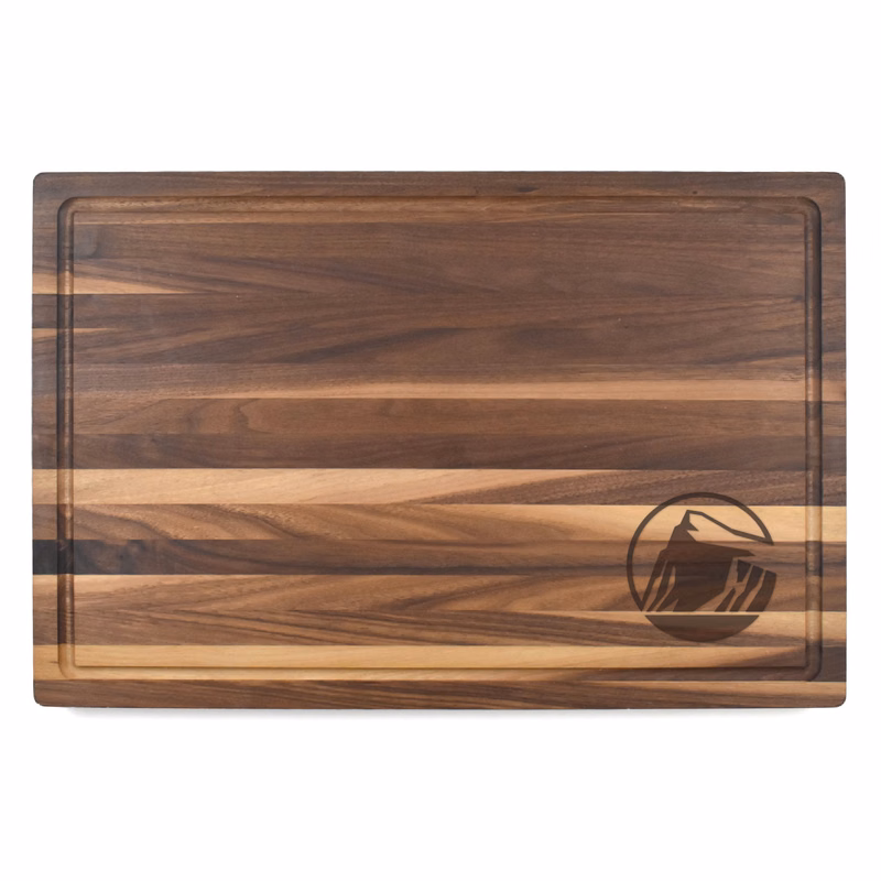 12" x 18" x 1 1/4" Walnut Butcher Block with Juice Groove