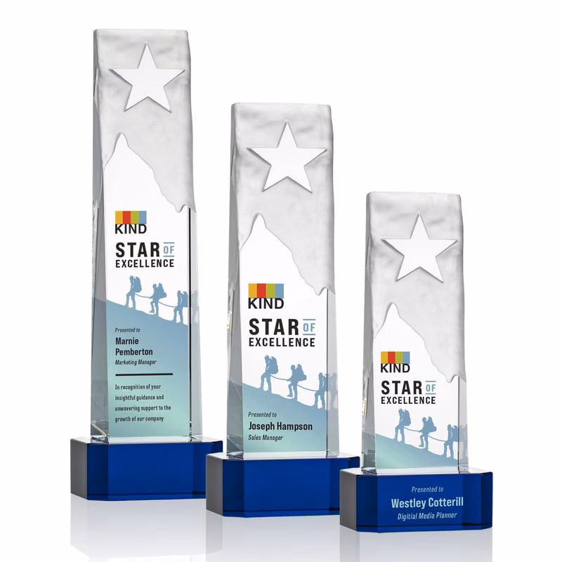Stapleton Star VividPrint™ Award on Base - Blue