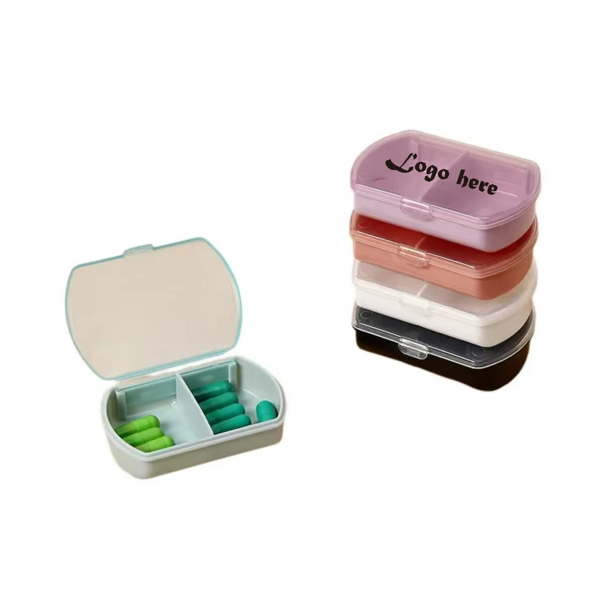 Compact Two-Slot Mini Pill Case 1