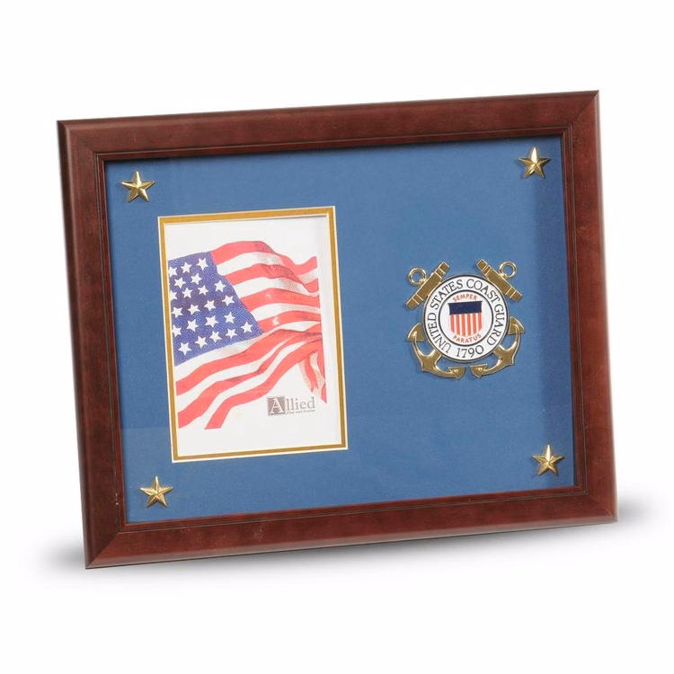 U.S. Coast Guard Medallion 5-Inch by 7-Inch Picture Frame with Stars