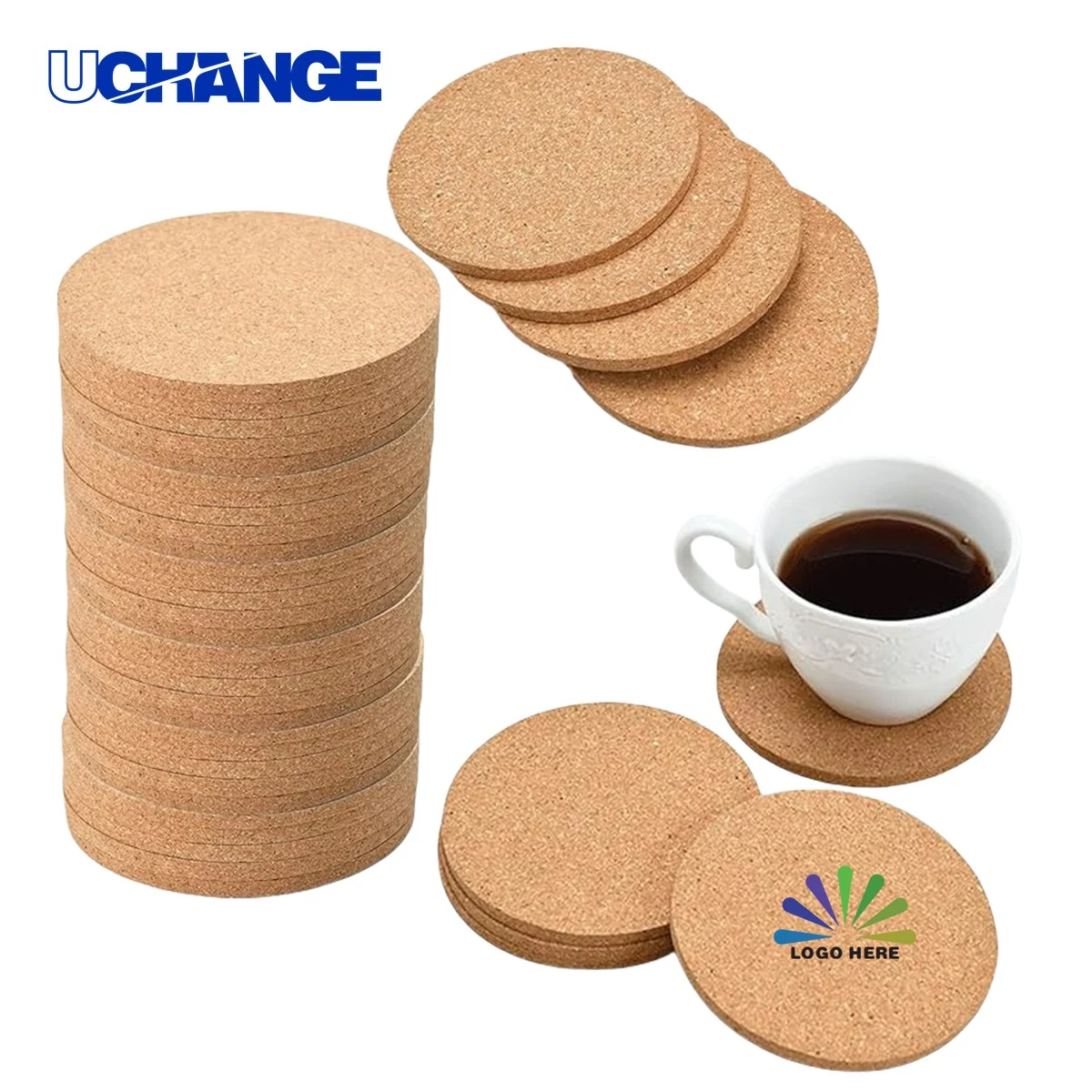 Absorbent Cork Coaster Mat for Drinks 1