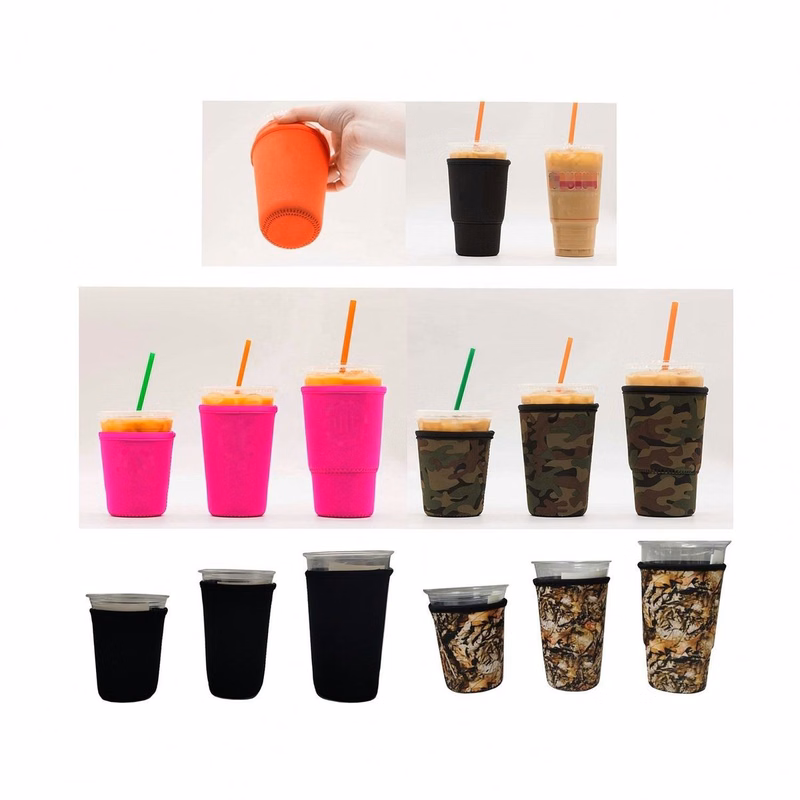 Reusable Insulated Neoprene Iced Coffee Beverage Sleeves