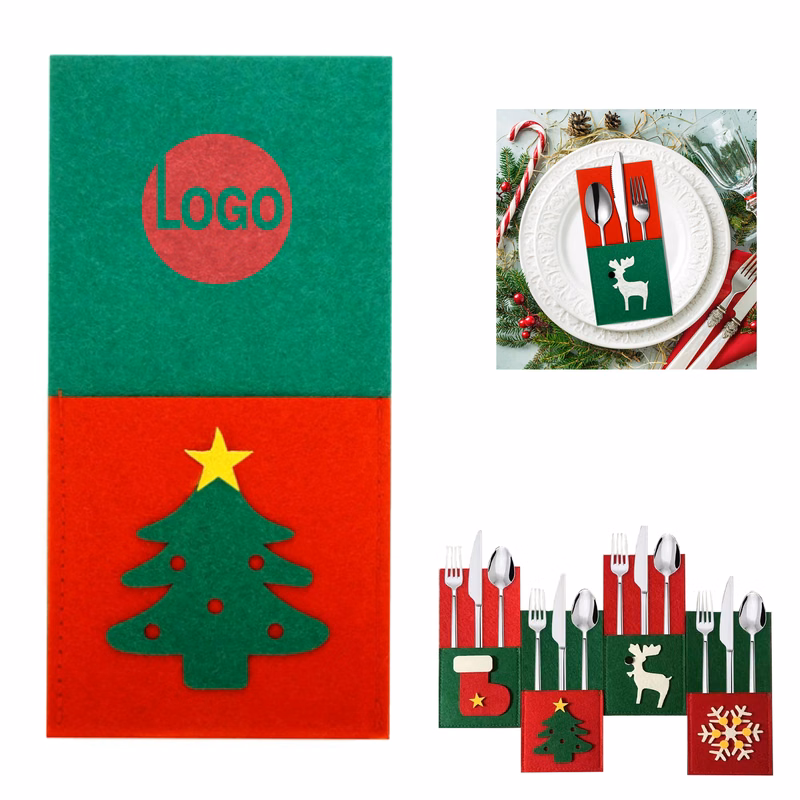 Christmas Felt Cutlery Pouch